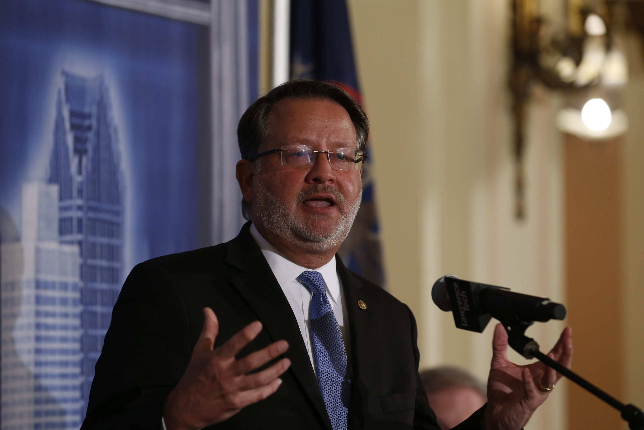 U.S. Sen. Gary Peters at the Detroit Economic Club Meeting held at the Masonic in Detroit, Michigan, on Monday, February 5, 2018. (Photo by Jeff Kowalsky, Detroit Economic Club)